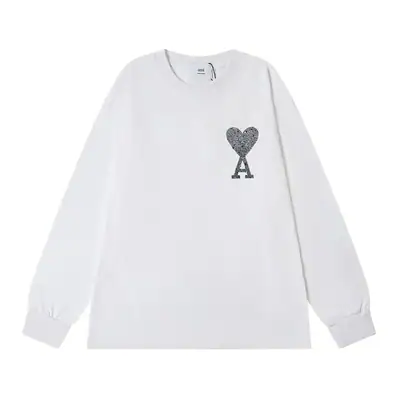 Ami Paris Ami Heart Long Sleeve T-Shirt #Ami Sou — hoodie, real photo