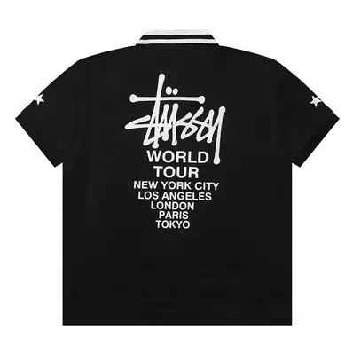 Stussy World Tour Polo T-Shirt — polo, real photo